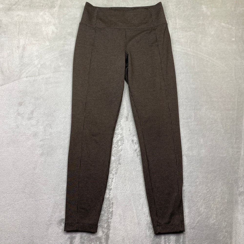 Athleta Delancey Houndstooth Tight Leggings Brown Black Size S (26") Activewear